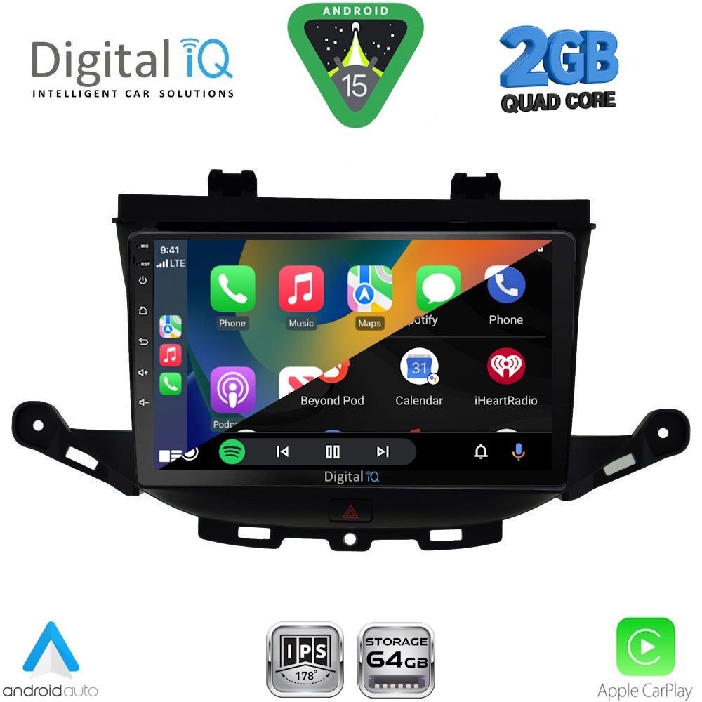DIGITAL IQ RSD 1483_CPA (9inc) MULTIMEDIA TABLET for OPEL ASTRA K mod. 2015-2022