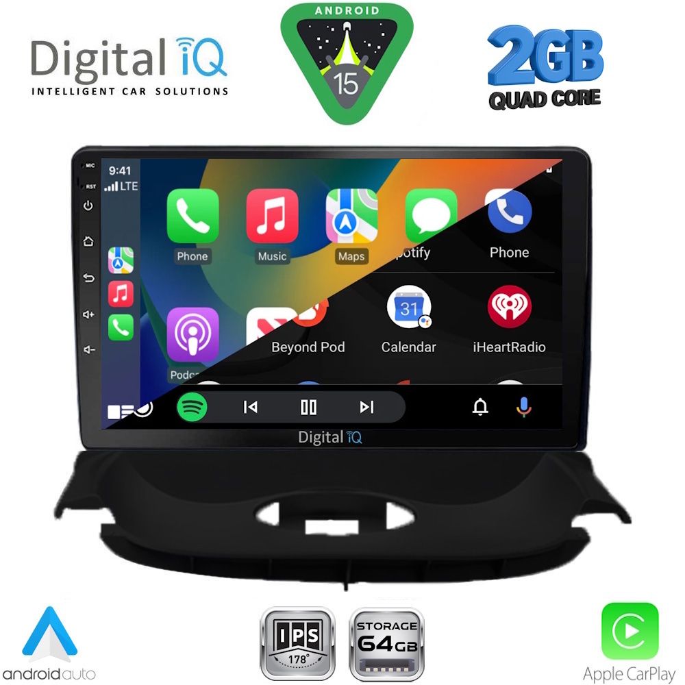 DIGITAL IQ RSD 1505_CPA (9inc) MULTIMEDIA TABLET for PEUGEOT 206 mod. 1998-2006