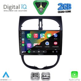 DIGITAL IQ RSD 1506_CPA (9inc) MULTIMEDIA TABLET for PEUGEOT 206 mod. 1998-2006