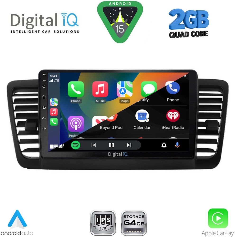 DIGITAL IQ RSD 1665_CPA (9inc) MULTIMEDIA TABLET for SUBARU LEGACY - OUTBACK mod. 2002-2008