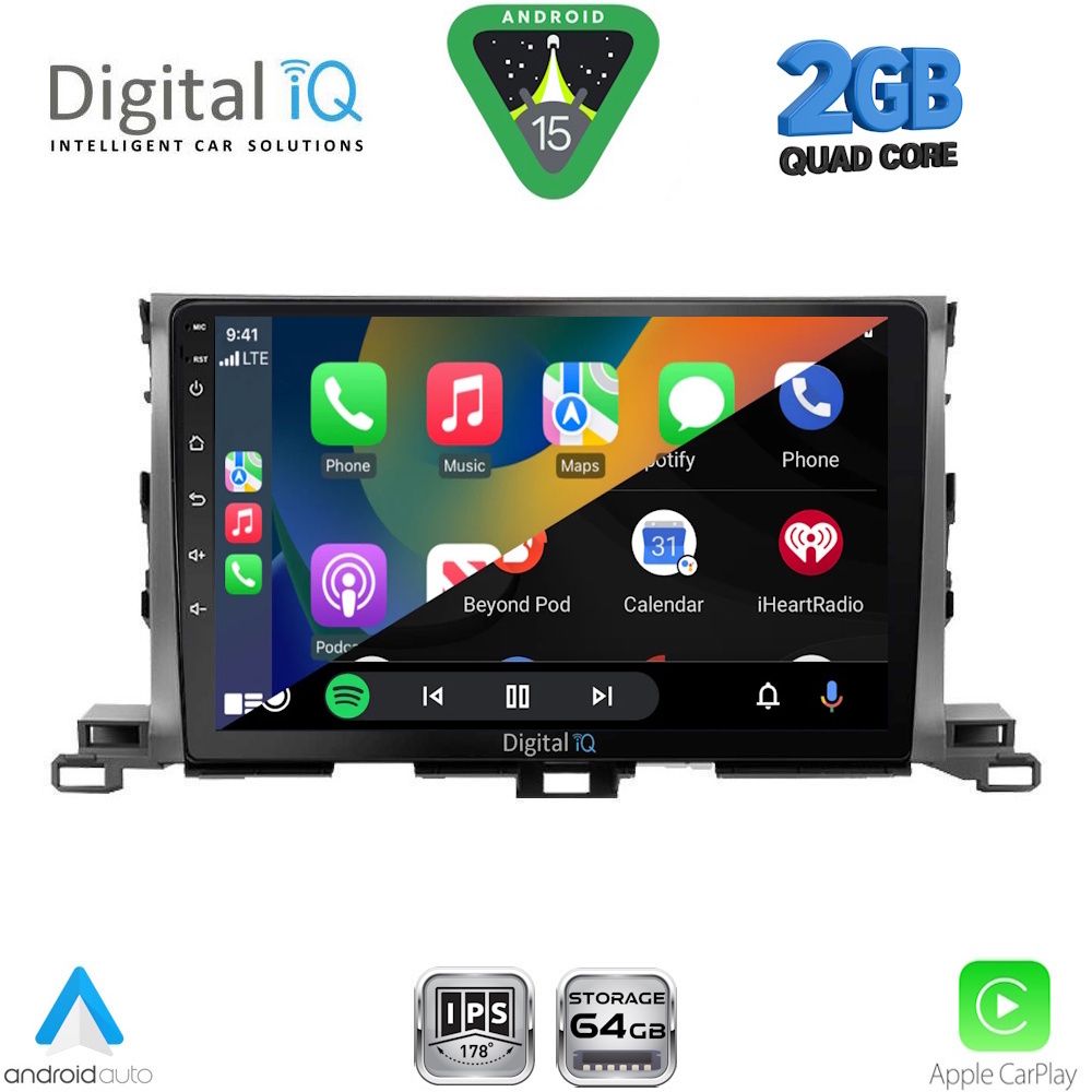 DIGITAL IQ RSD 1700_CPA (10inc) MULTIMEDIA TABLET for TOYOTA HIGHLANDER mod. 2014-2019