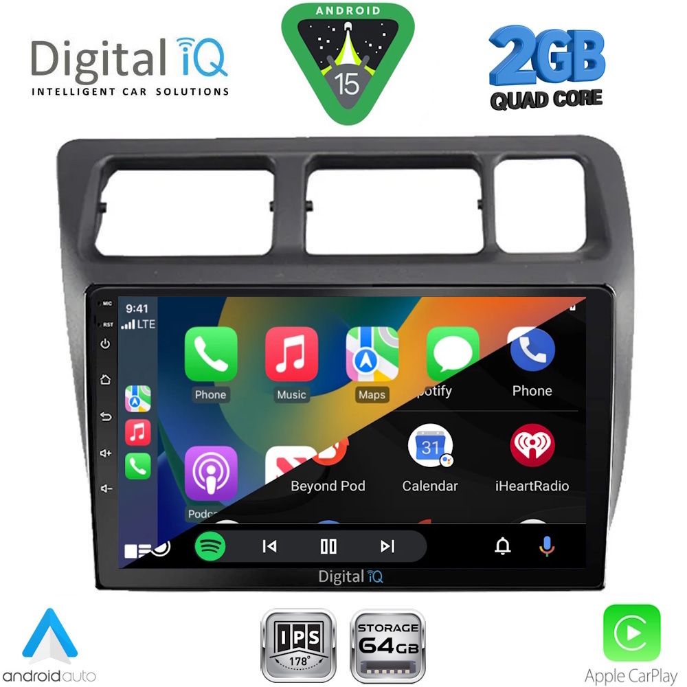 DIGITAL IQ RSD 1710_CPA (9inc) MULTIMEDIA TABLET for TOYOTA COROLLA mod. 1992-1997