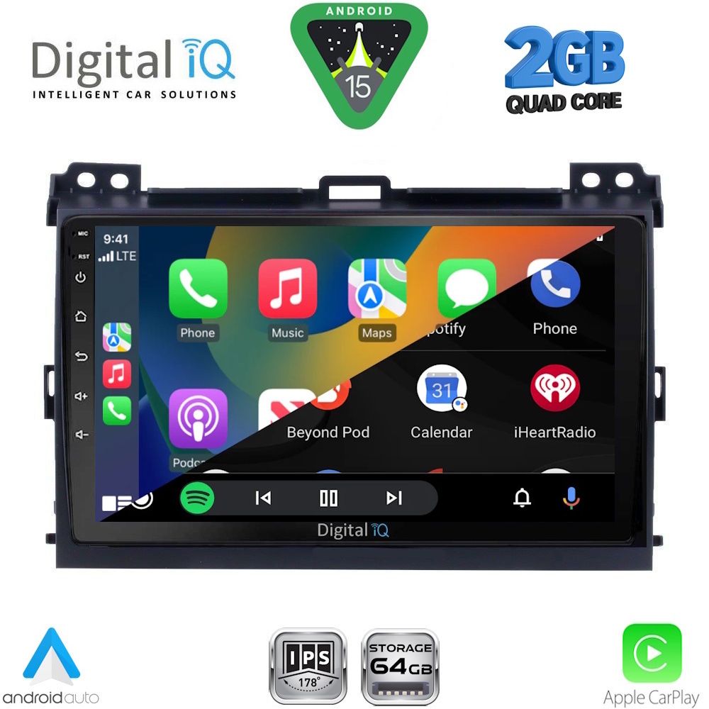 DIGITAL IQ RSD 1723_CPA (9inc) MULTIMEDIA TABLET for TOYOTA LANDCRUISER mod. 2002-2008