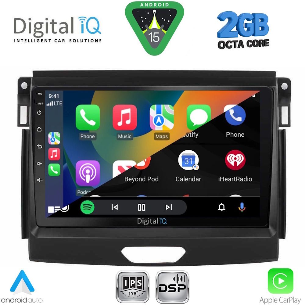 DIGITAL IQ RSF 4173_CPA (9inc) MULTIMEDIA TABLET for FORD RANGER mod. 2018-2023
