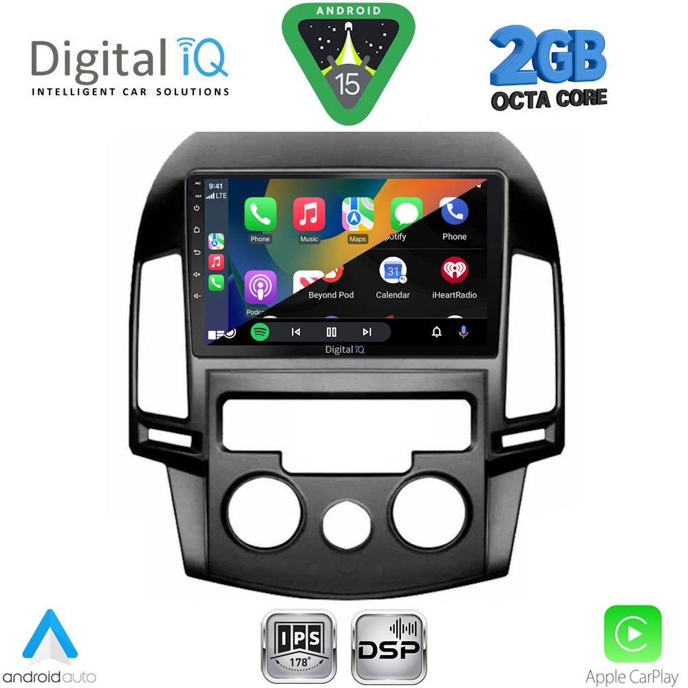 DIGITAL IQ RSF 4231_CPA A/C (9inc) MULTIMEDIA TABLET for HYUNDAI i30 mod. 2007-2012