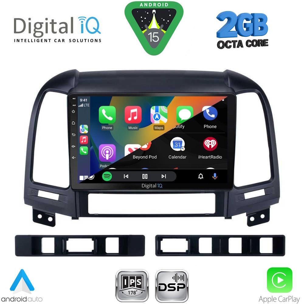 DIGITAL IQ RSF 4239_CPA (9inc) MULTIMEDIA TABLET for HYUNDAI SANTA FE mod. 2005-2013