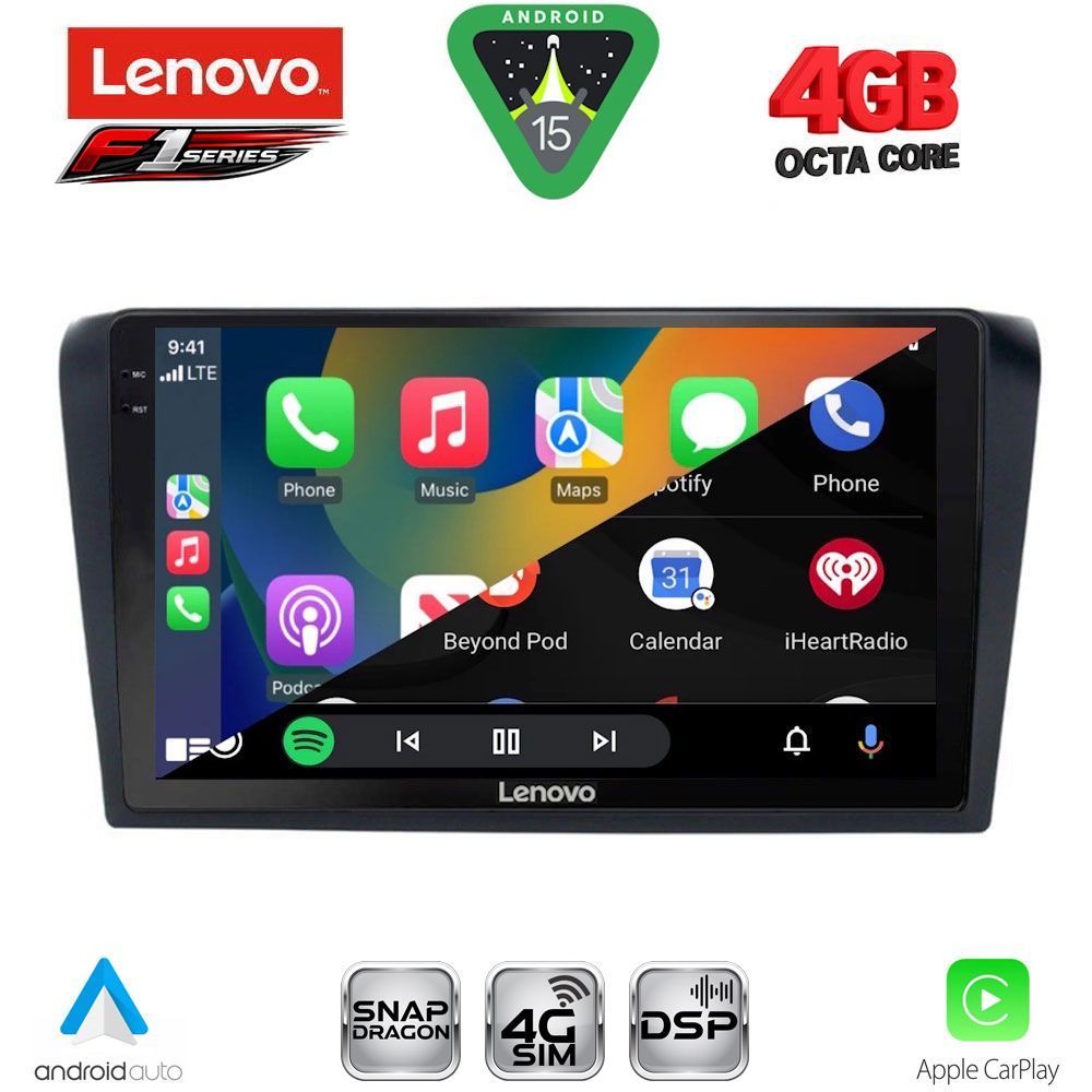 LENOVO SSQ 9365_CPA (9inc) MULTIMEDIA TABLET for MAZDA 3 mod. 2003-2008