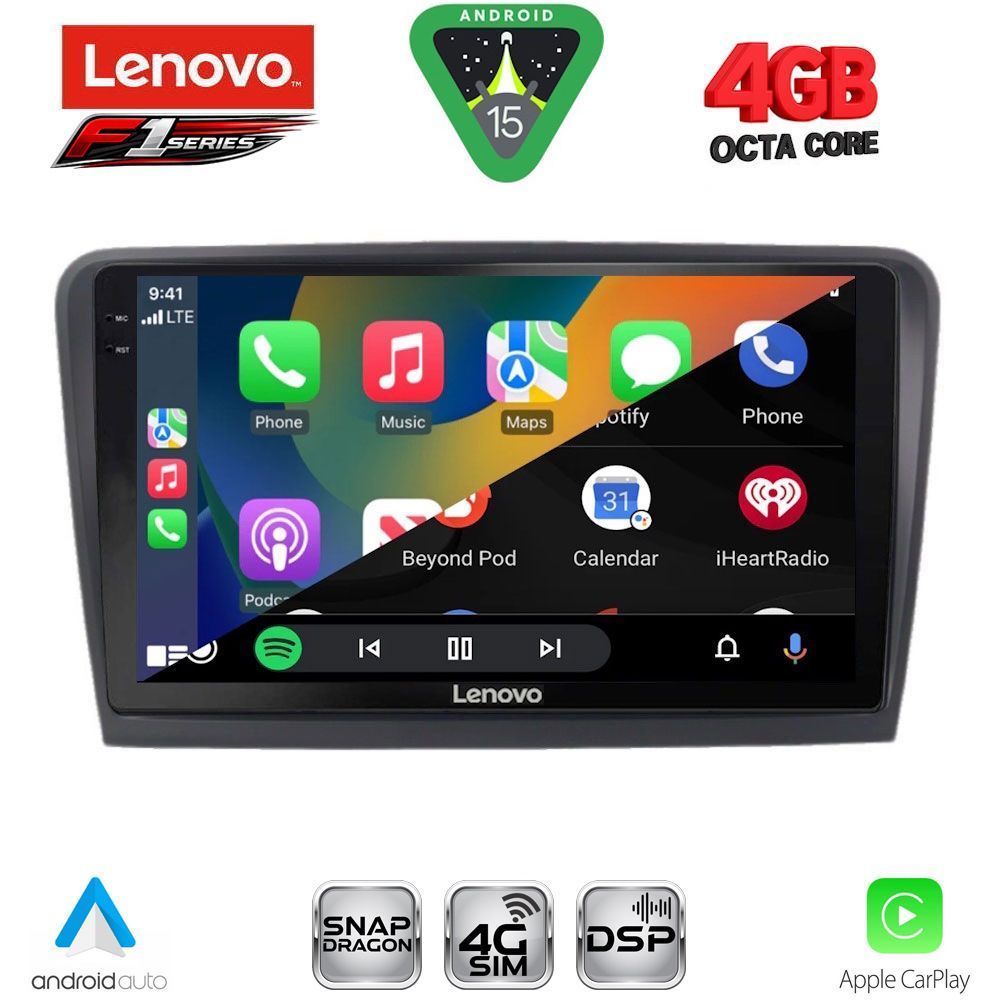 LENOVO SSQ 9601_CPA (9inc) MULTIMEDIA TABLET for SKODA RAPID mod. 2012-2023