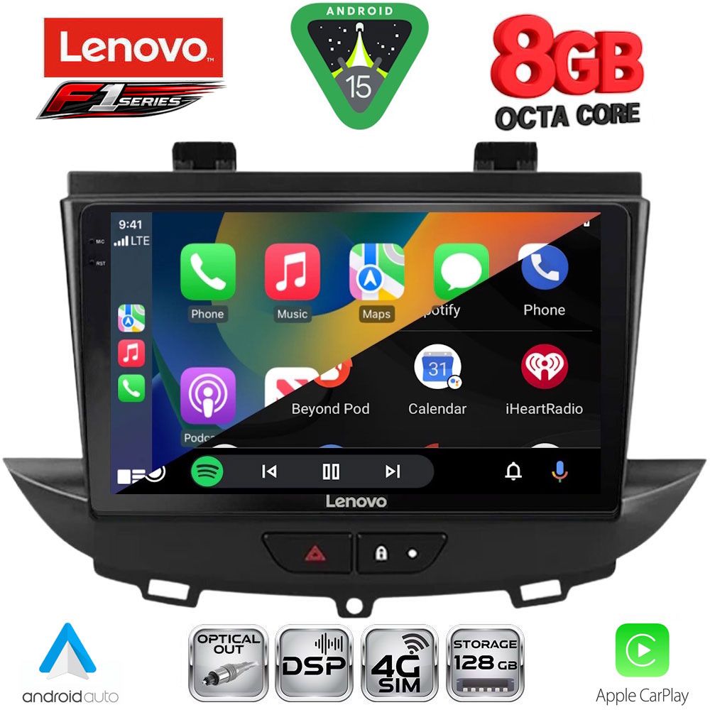 LENOVO SSQ 9490_CPA (9inc) MULTIMEDIA TABLET for OPEL CROSSLAND – GRANDLAND mod. 2017-2025