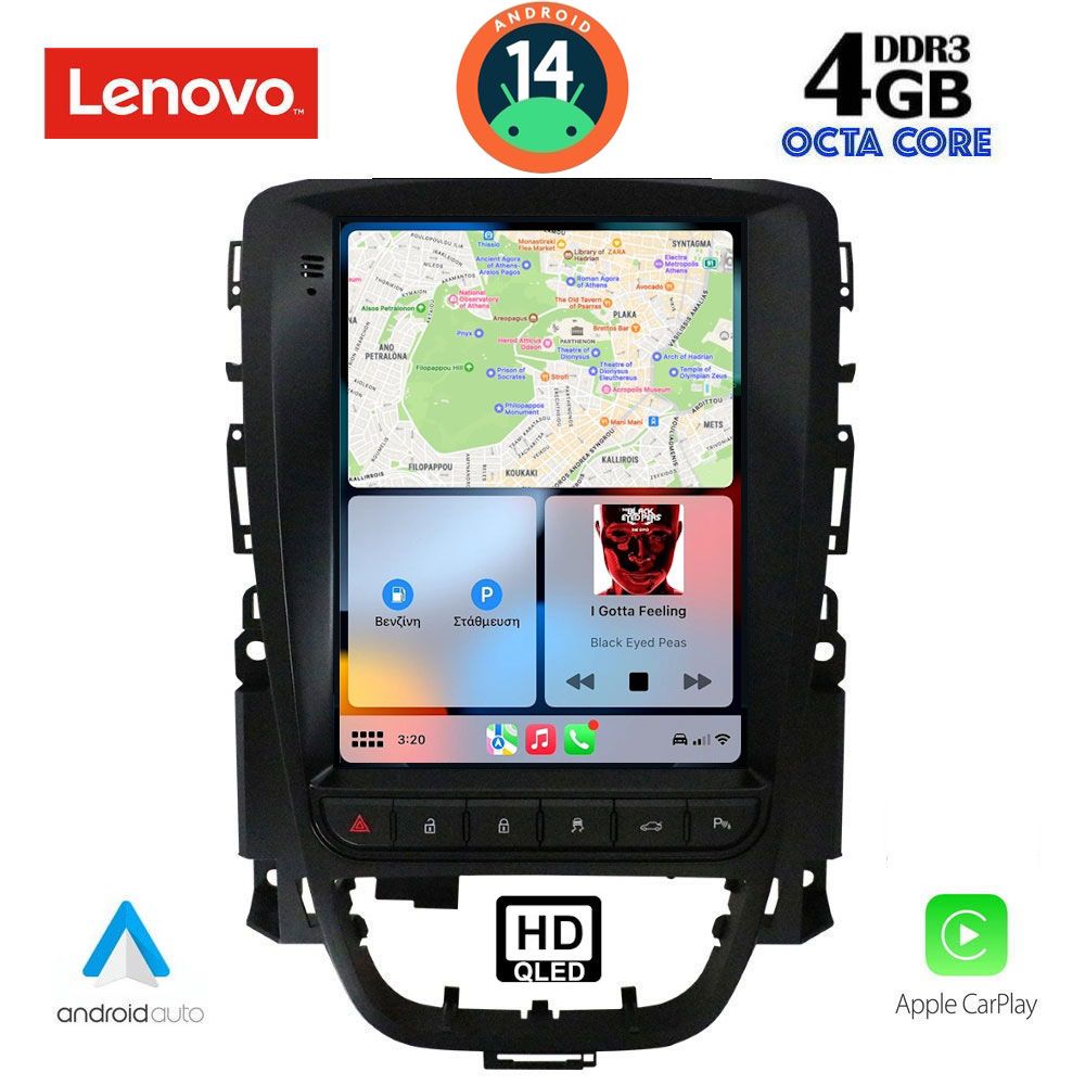 LENOVO SSX 9972_CPA TESLA STYLE for OPEL ASTRA J mod. 2011-2016