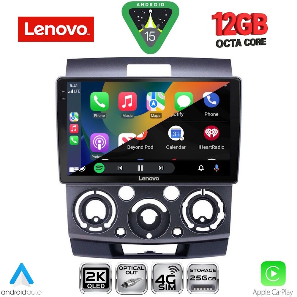 LENOVO SSZ 12170_CPA (9inc) MULTIMEDIA TABLET for FORD RANGER | MAZDA BT50 mod. 2006-2011