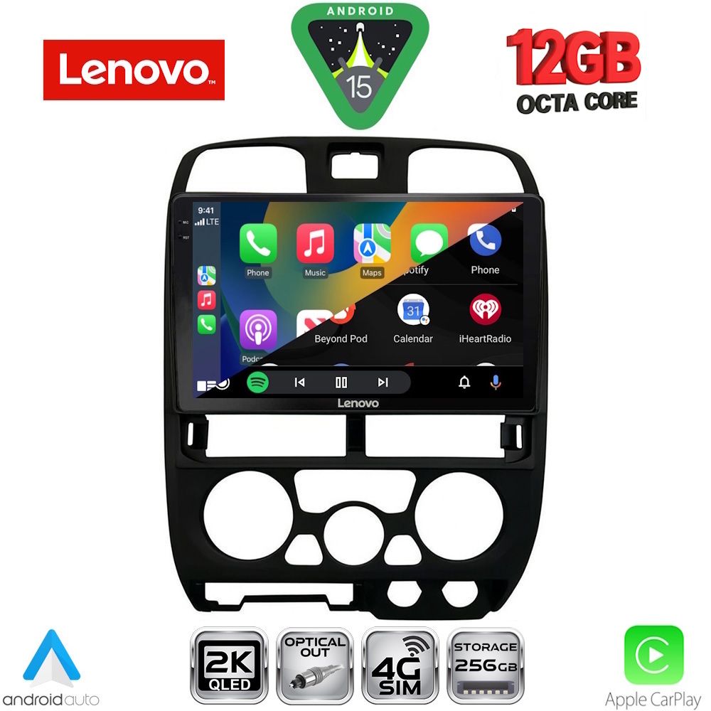 LENOVO SSZ 12253BL_CPA (9inc) MULTIMEDIA TABLET for ISUZU D-MAX mod. 2002-2008 (BLACK)