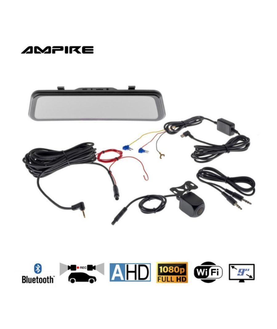 Ampire CPS090 Οθόνη Καθρέφτη smartphone 22,9 cm (9") με διπλή κάμερα ταμπλό AHD και λειτουργία RFK - Image 2