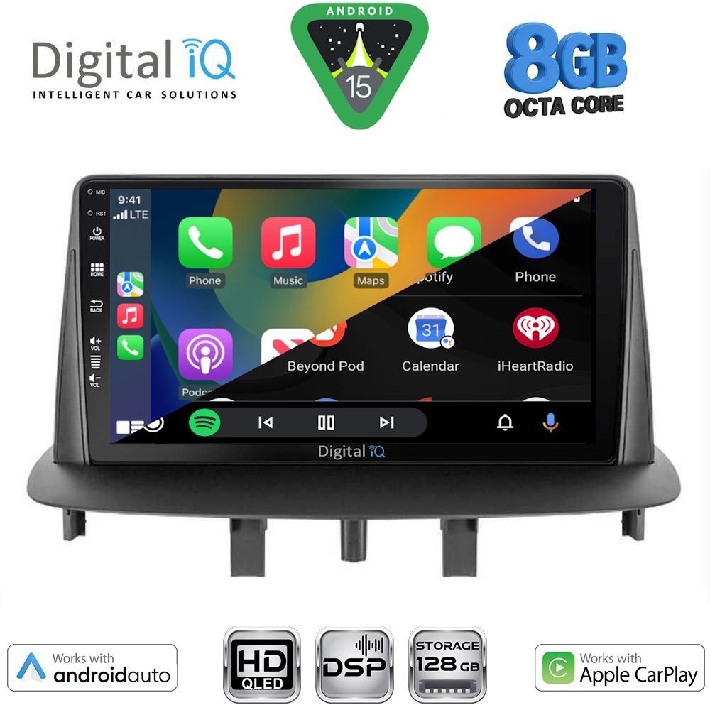 DIGITAL IQ BXF 7556_CPAA (9inc) MULTIMEDIA TABLET for RENAULT MEGANE 3 mod. 2009-2016