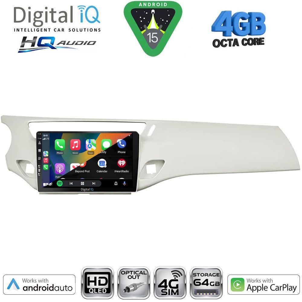 DIGITAL IQ BXK 19092WH_CPAA (9inc) MULTIMEDIA TABLET for CITROEN C3 - DS3 mod. 2009-2016 (WHITE)