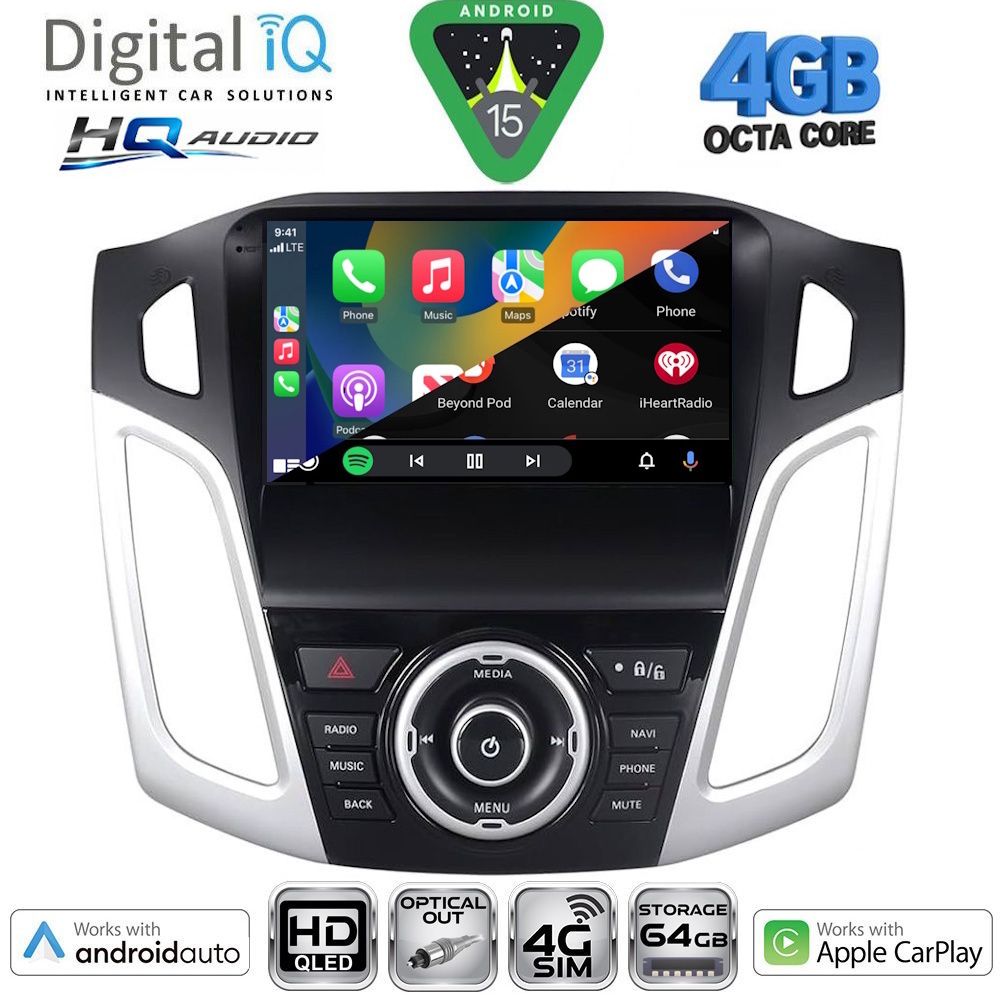 DIGITAL IQ BXK 19157_CPAA (9inc) MULTIMEDIA TABLET for FORD FOCUS mod. 2011-2018
