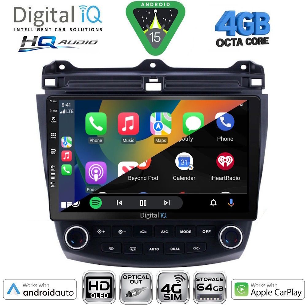 DIGITAL IQ BXK 19182_CPAA (10inc) MULTIMEDIA TABLET for HONDA ACCORD mod. 2003-2007