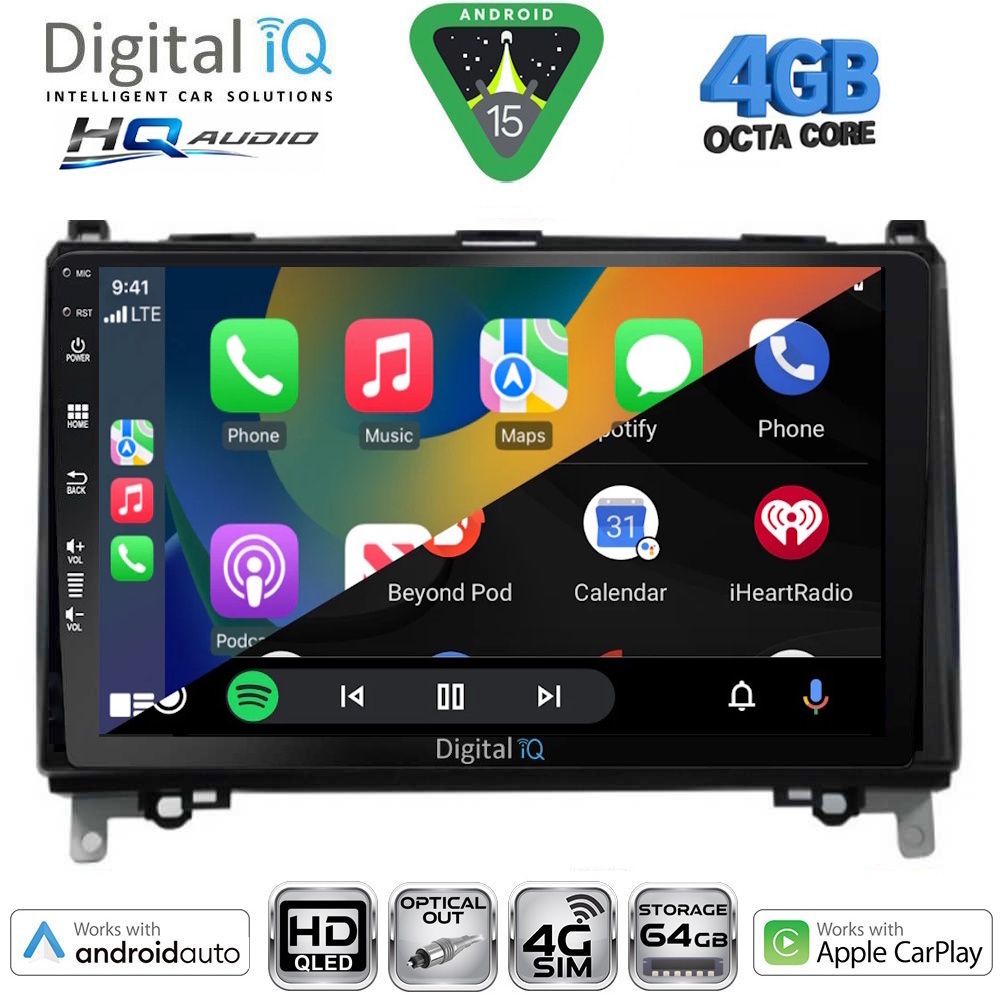 DIGITAL IQ BXK 19400_CPAA (9inc) MULTIMEDIA TABLET for MERCEDES A – B -SPRINTER – VITO mod. 2007-2020