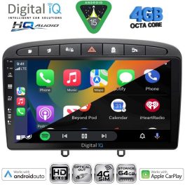 DIGITAL IQ BXK 19513BL_CPAA (9inc) MULTIMEDIA TABLET for PEUGEOT 308 mod.2007-2012 - RCZ mod.2009-2015 (BLACK)