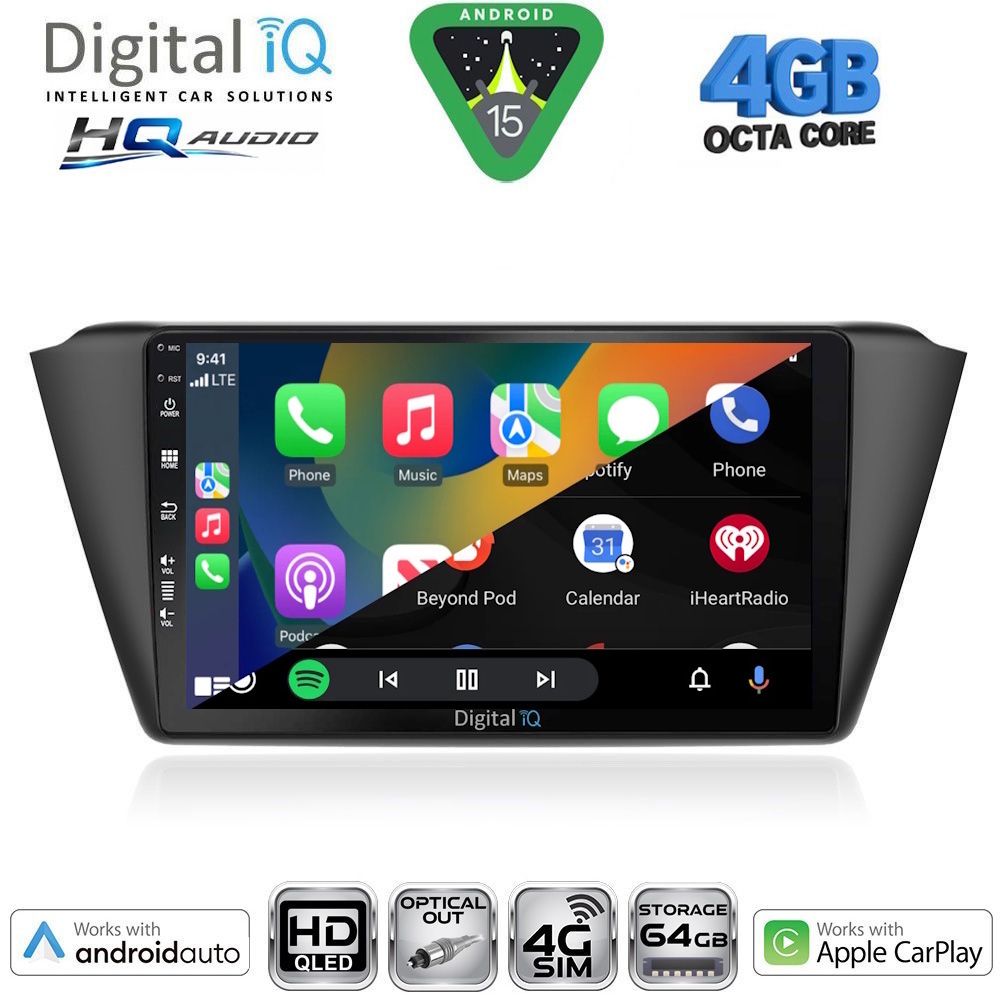 DIGITAL IQ BXK 19582_CPAA (9inc) MULTIMEDIA TABLET for SKODA FABIA mod. 2015-2022