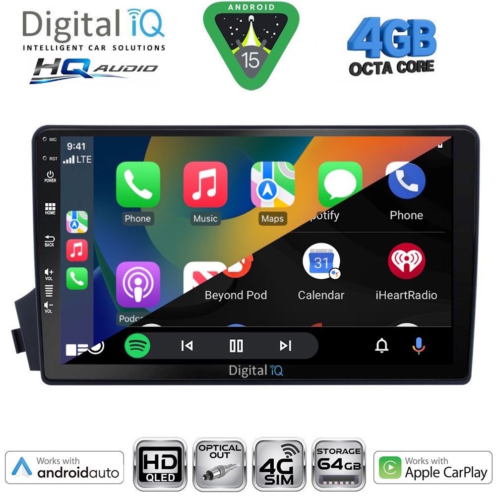 DIGITAL IQ BXK 19650_CPAA (9inc) MULTIMEDIA TABLET for SSANGYONG ACTYON - KYRON mod. 2006-2015