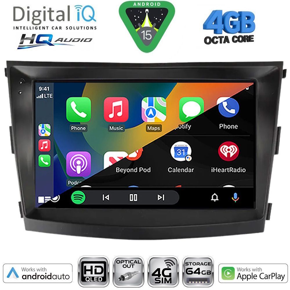 DIGITAL IQ BXK 19658_CPAA (9inc) MULTIMEDIA TABLET for SSANGYONG TIVOLI mod. 2016-2024