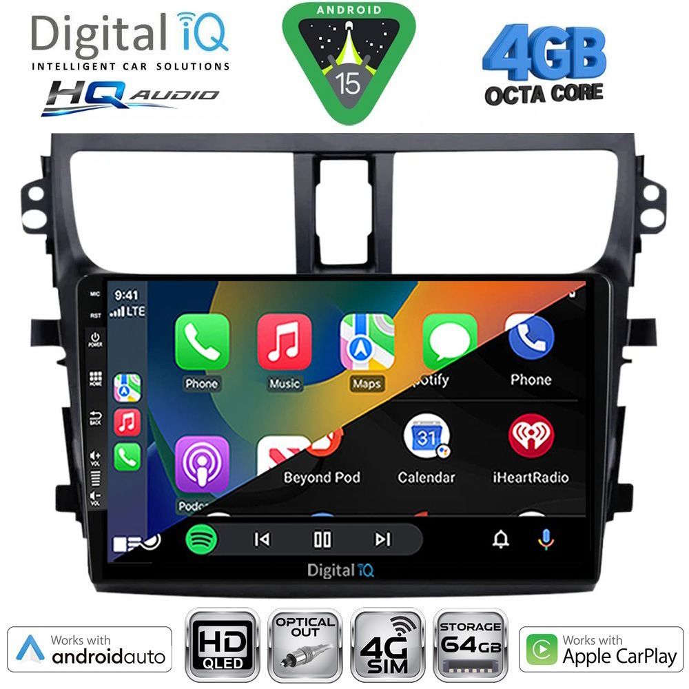DIGITAL IQ BXK 19674_CPAA (9inc) MULTIMEDIA TABLET for SUZUKI CELERIO mod. 2015-2021