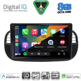 DIGITAL IQ BXK 20130BL_CPAA (9inc) MULTIMEDIA TABLET for FIAT 500 mod. 2007-2015 (BLACK)
