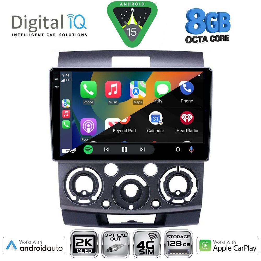 DIGITAL IQ BXK 20170_CPAA (9inc) MULTIMEDIA TABLET for FORD RANGER | MAZDA BT50 mod. 2006-2011