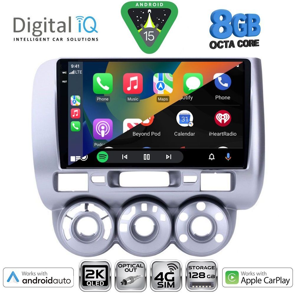 DIGITAL IQ BXK 20210_CPAA A/C (9inc) MULTIMEDIA TABLET for HONDA JAZZ mod. 2002-2008