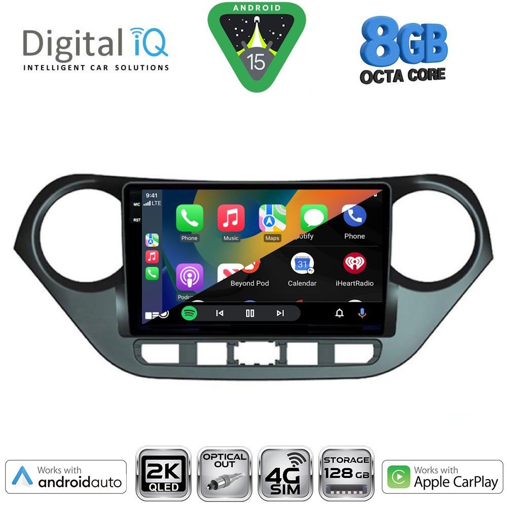 DIGITAL IQ BXK 20224_CPAA (9inc) MULTIMEDIA TABLET for HYUNDAI i10 mod. 2014-2020