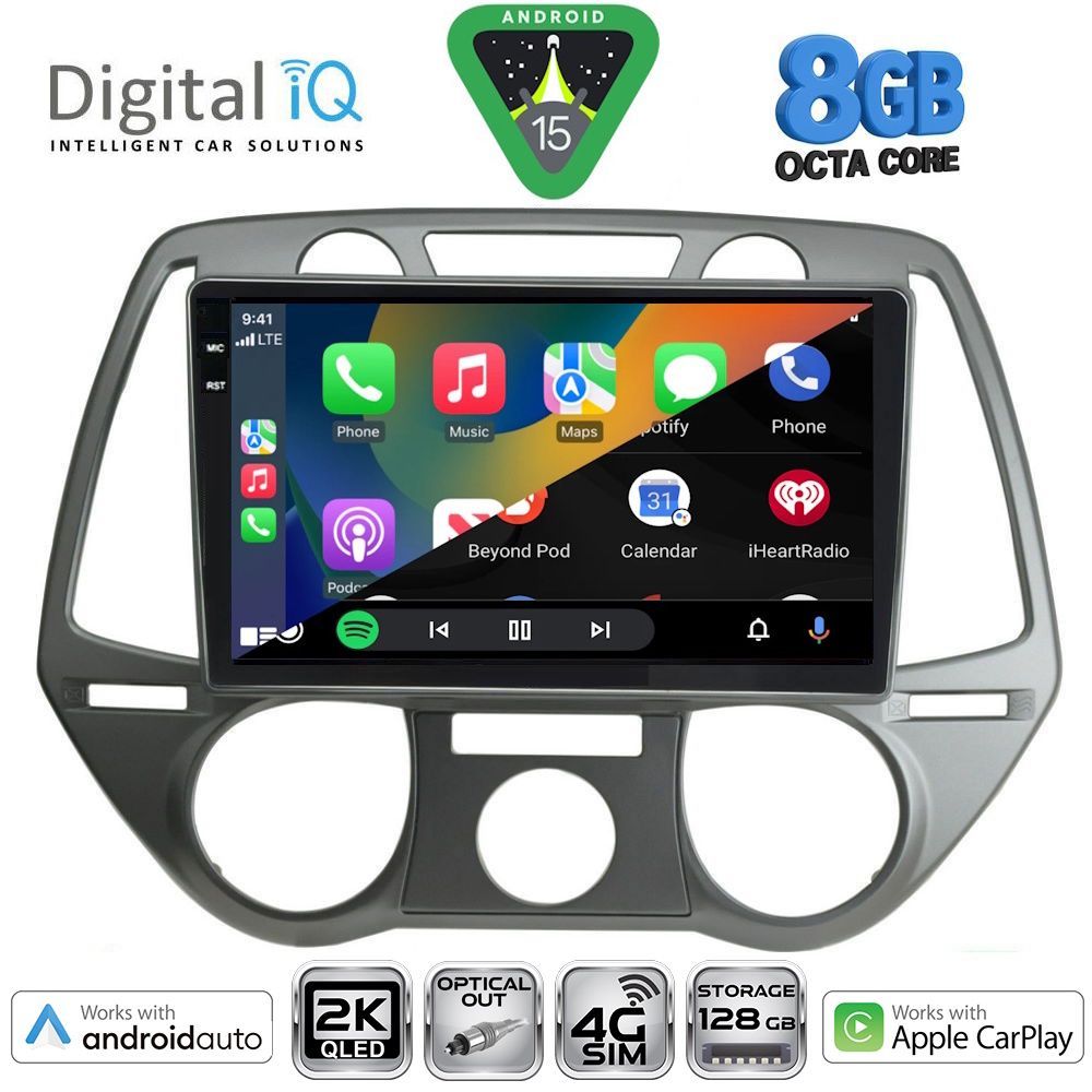 DIGITAL IQ BXK 20228_CPAA A/C (9inc) MULTIMEDIA TABLET for HYUNDAI i20 mod. 2008-2012