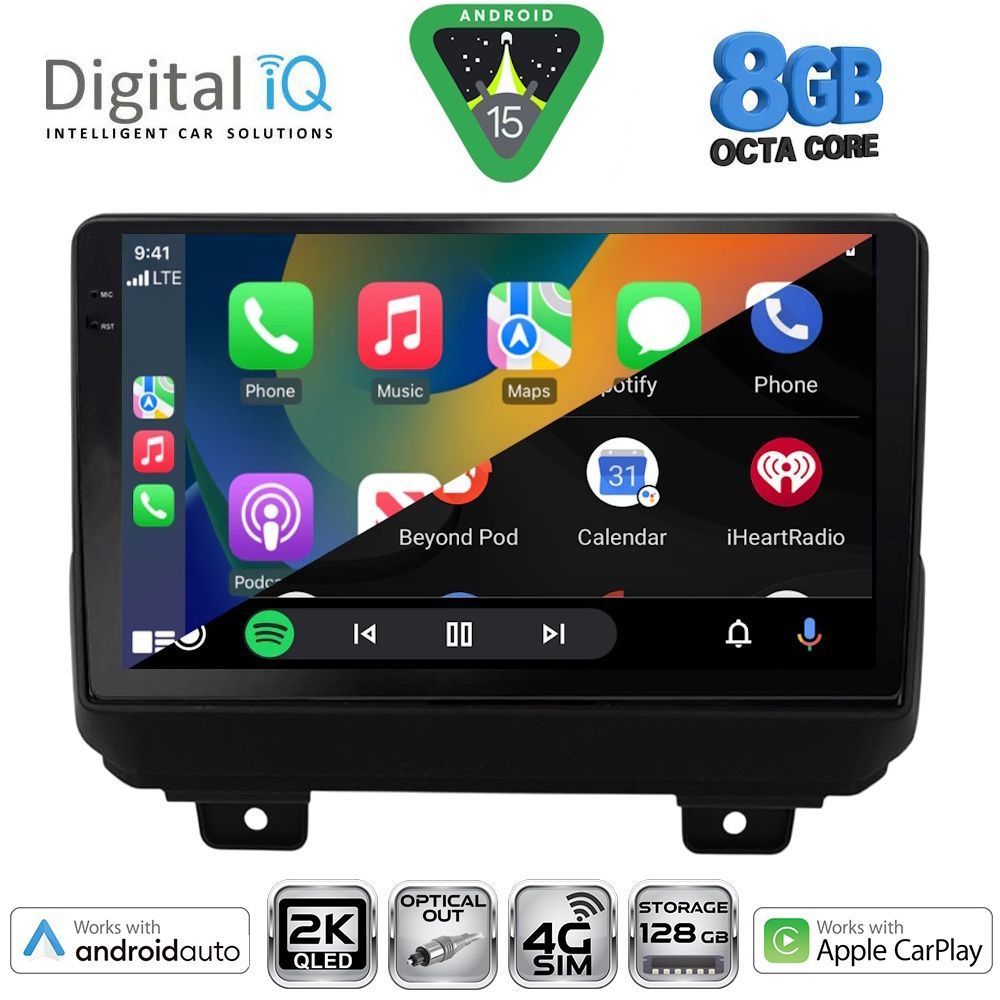DIGITAL IQ BXK 20298_CPAA (9inc) MULTIMEDIA TABLET for JEEP WRANGLER mod. 2018-2026