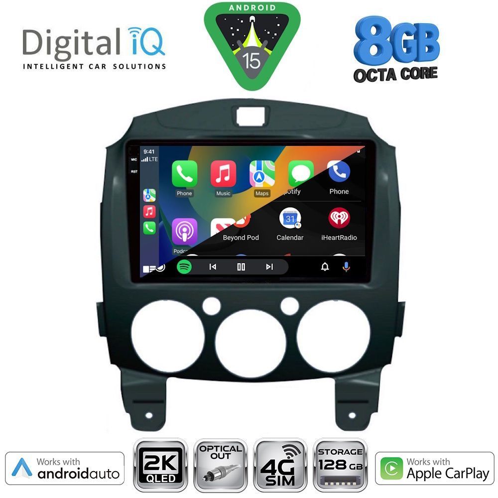 DIGITAL IQ BXK 20361_CPAA (9inc) MULTIMEDIA TABLET for MAZDA 2 mod. 2007-2014