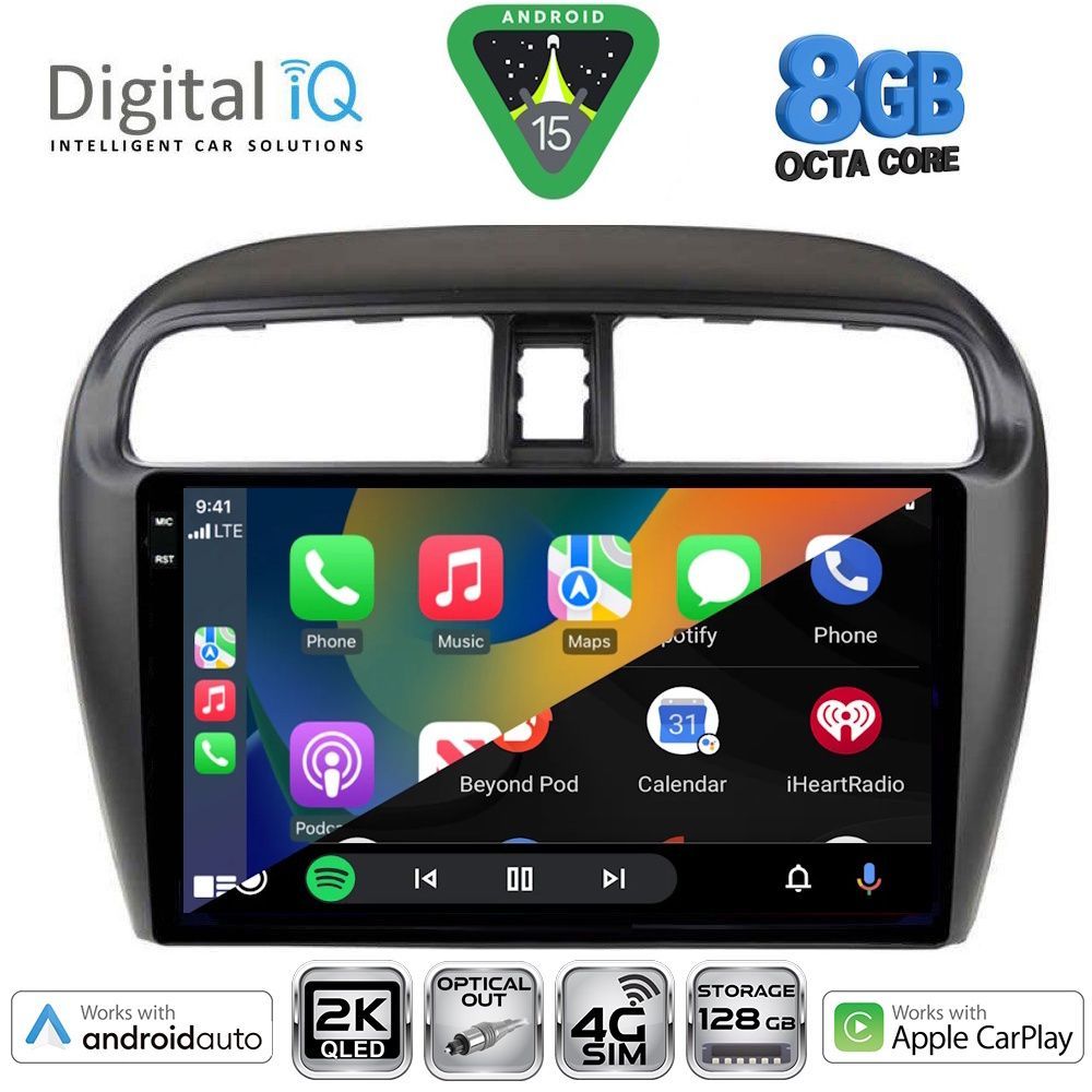 DIGITAL IQ BXK 20448_CPAA (9inc) MULTIMEDIA TABLET for MITSUBISHI SPACESTAR mod. 2013-2020