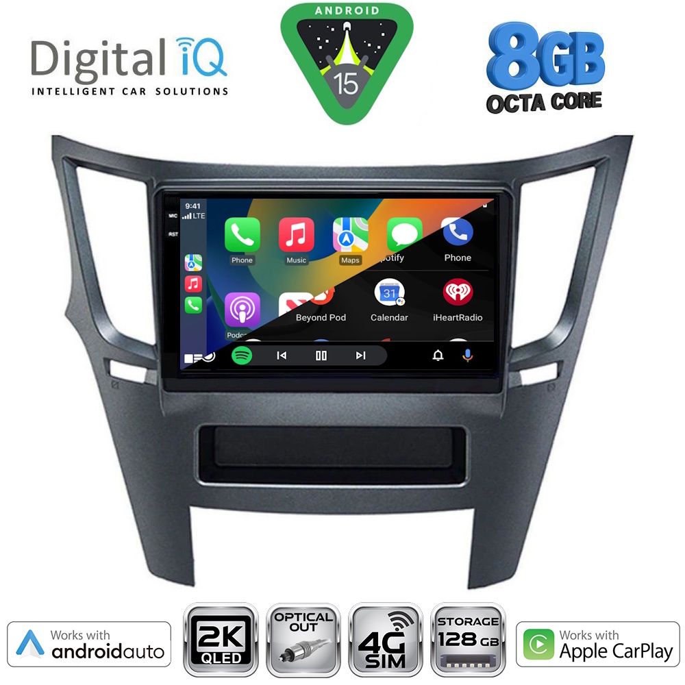 DIGITAL IQ BXK 20667_CPAA (9inc) MULTIMEDIA TABLET for SUBARU LEGACY - OUTBACK mod. 2009-2014