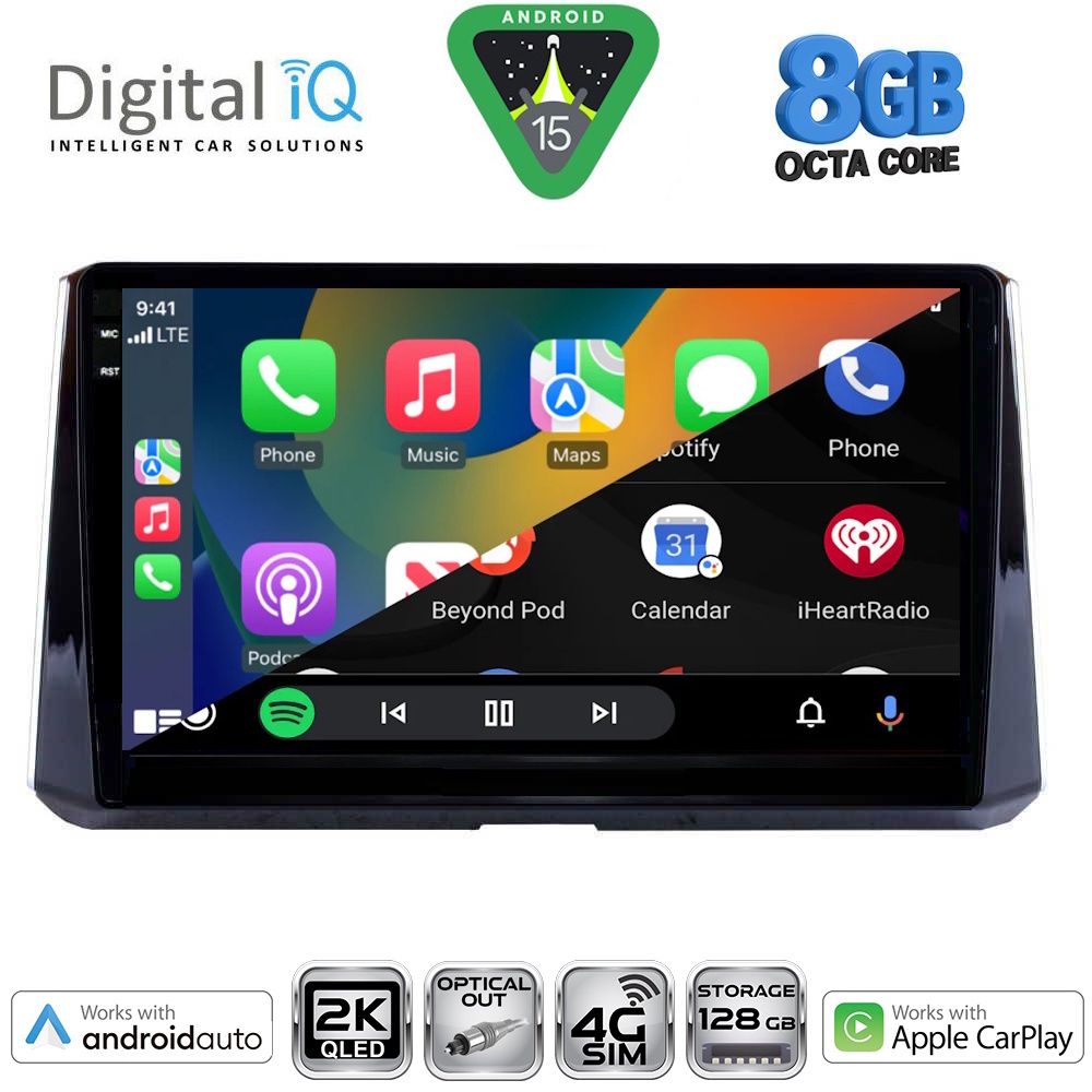 DIGITAL IQ BXK 20716_CPAA (10inc) MULTIMEDIA TABLET for TOYOTA COROLLA mod. 2019-2026