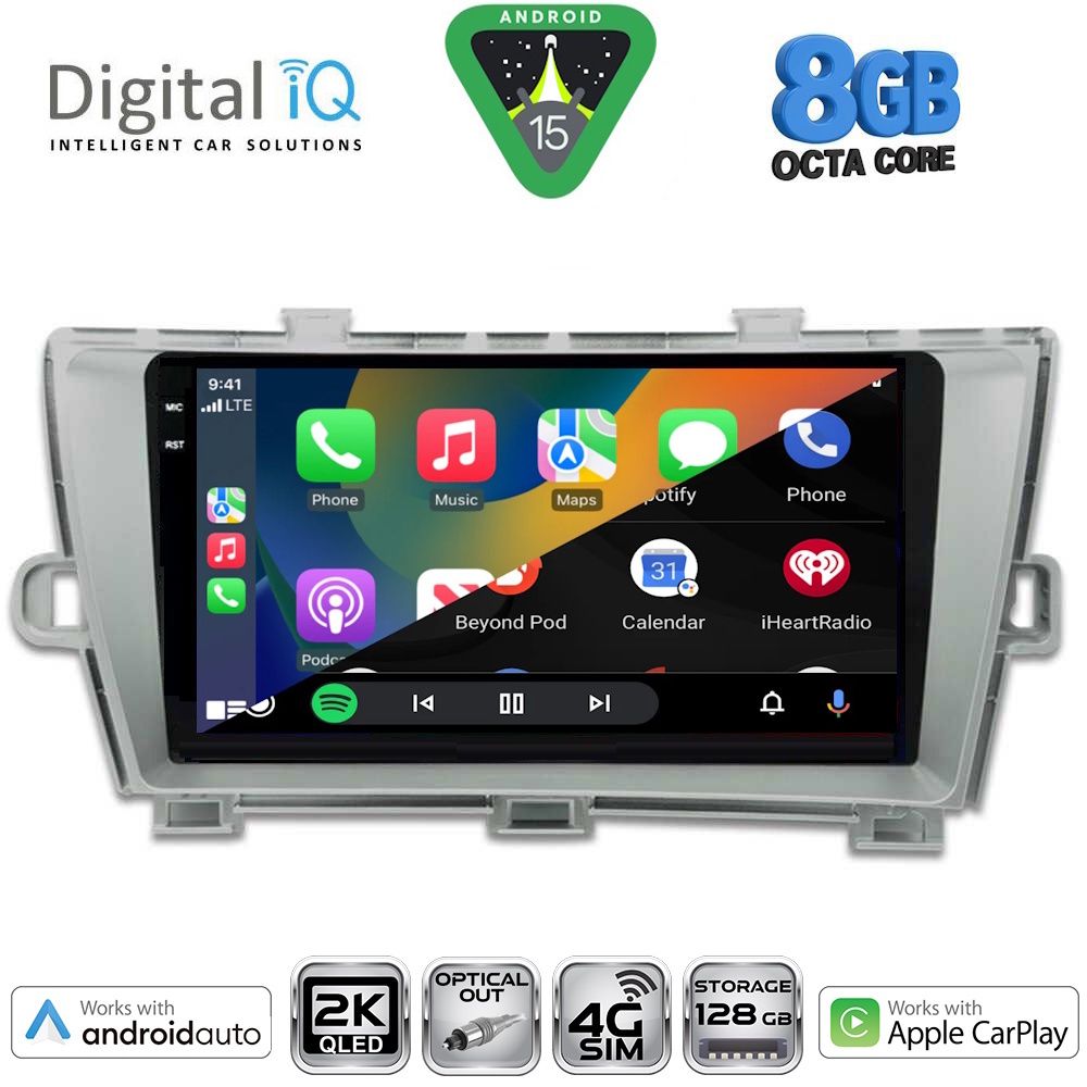 DIGITAL IQ BXK 20726_CPAA (9inc) MULTIMEDIA TABLET for TOYOTA PRIUS mod. 2009-2015