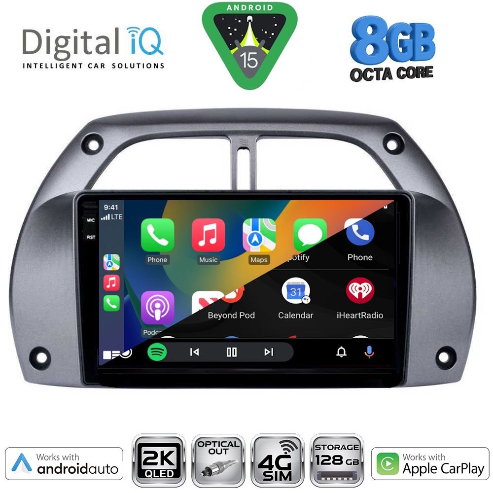 DIGITAL IQ BXK 20730_CPAA A/C (9inc) MULTIMEDIA TABLET for TOYOTA RAV 4 mod. 2000-2006