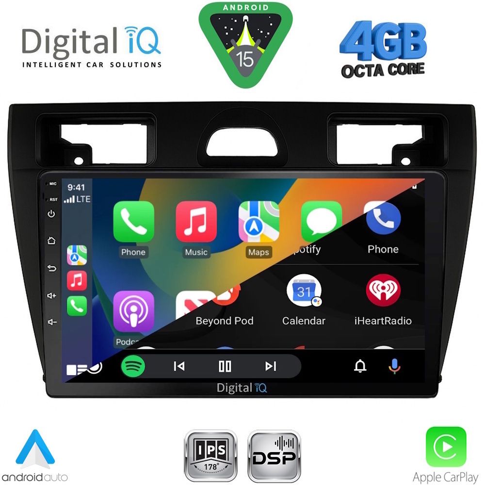 DIGITAL IQ RSG 6153BL_CPA (9inc) MULTIMEDIA TABLET for FORD FIESTA mod. 2005-2008 (BLACK)