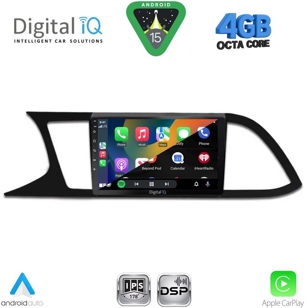 DIGITAL IQ RSG 6575_CPA (9inc) MULTIMEDIA TABLET for SEAT LEON mod. 2012-2021