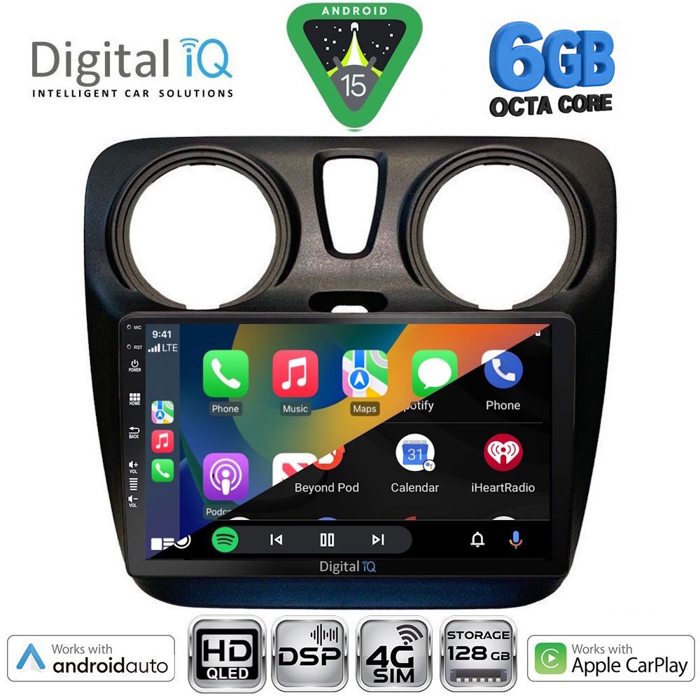 DIGITAL IQ BXF 17112_CPAA (9inc) MULTIMEDIA TABLET for DACIA DOKKER 2012-2022