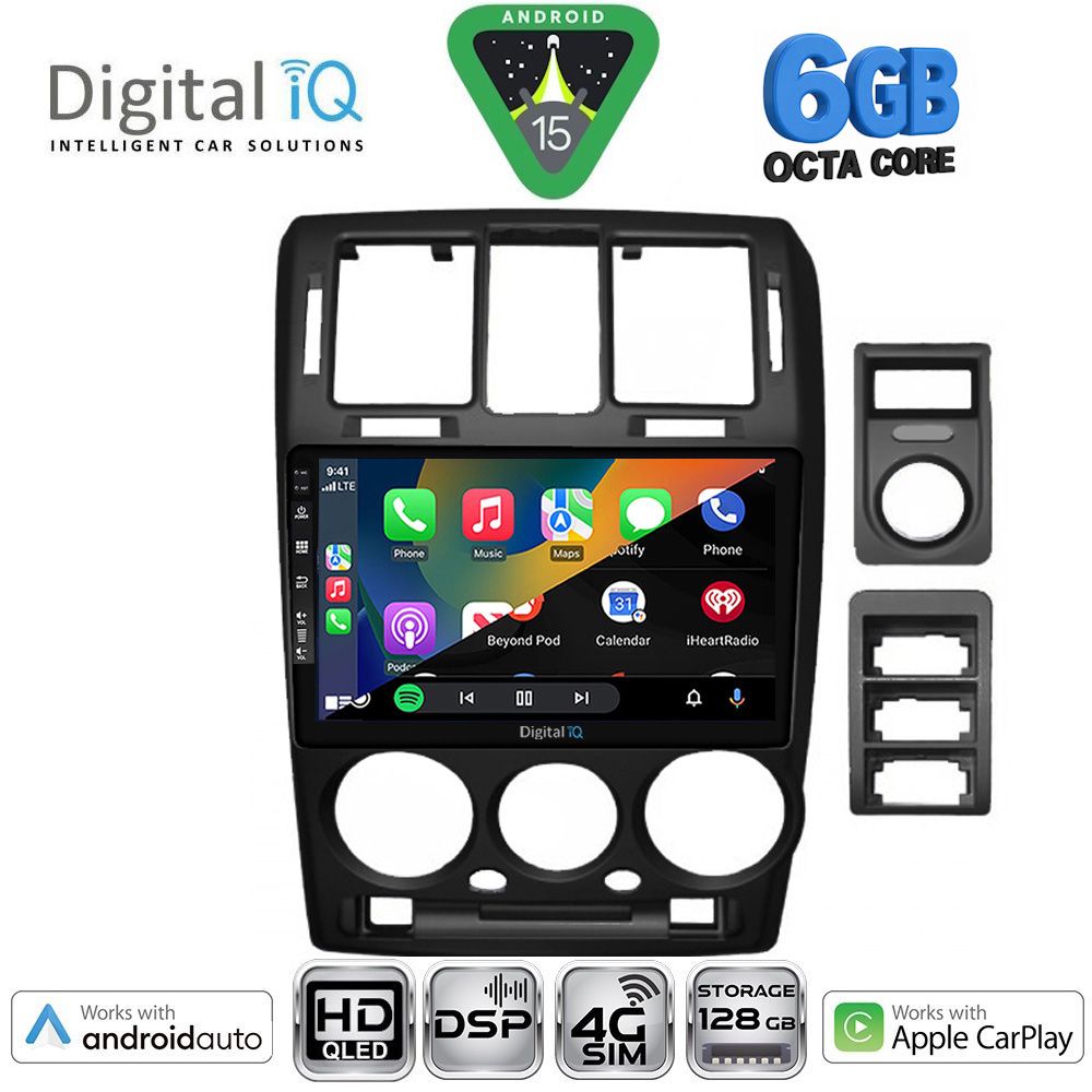 DIGITAL IQ BXF 17222BL_CPAA (9inc) MULTIMEDIA TABLET for HYUNDAI GETZ mod. 2002-2011 (BLACK)