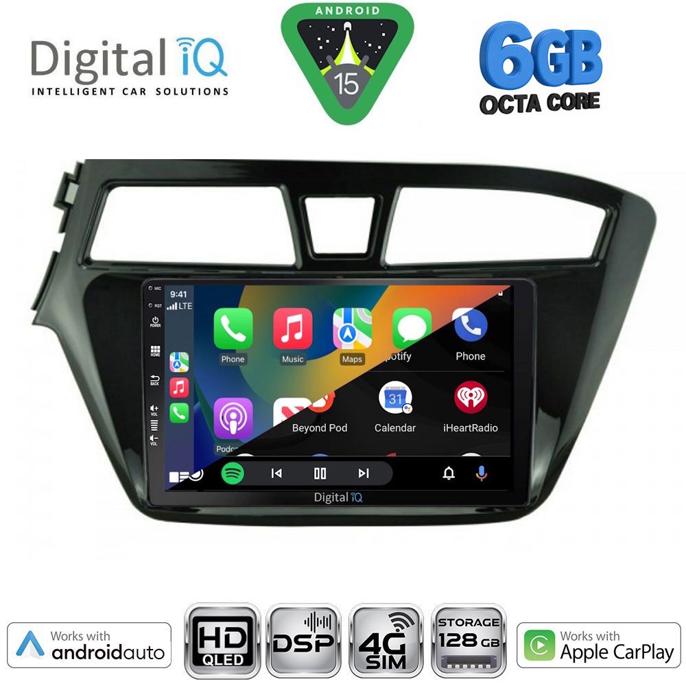 DIGITAL IQ BXF 17229_CPAA (9inc) MULTIMEDIA TABLET for HYUNDAI i20 mod. 2014-2018