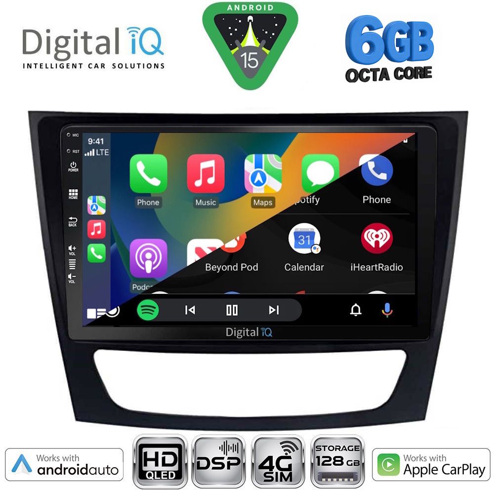 DIGITAL IQ BXF 17408_CPAA (9inc) MULTIMEDIA TABLET for MERCEDES E (W211) – CLS (W219) mod. 2003-2009