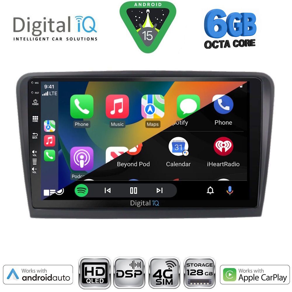 DIGITAL IQ BXF 17601_CPAA (9inc) MULTIMEDIA TABLET for SKODA RAPID mod. 2012-2023