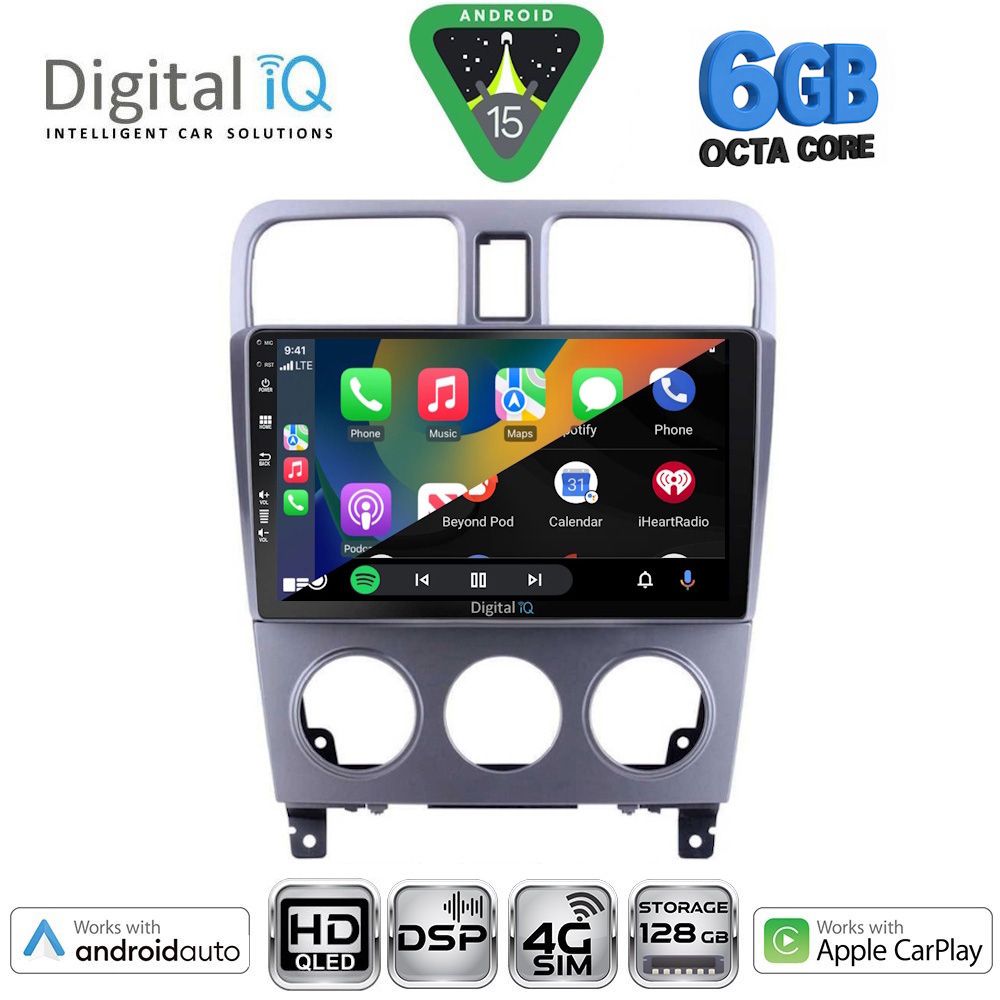 DIGITAL IQ BXF 17661_CPAA (9inc) MULTIMEDIA TABLET for SUBARU FORESTER mod. 2002-2008