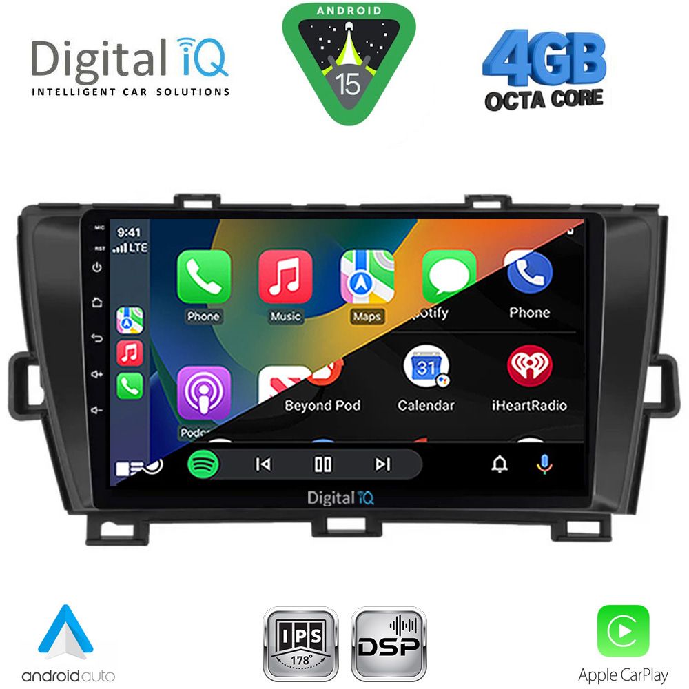 DIGITAL IQ RSG 6726BL_CPA (9inc) MULTIMEDIA TABLET for TOYOTA PRIUS mod. 2009-2015 (BLACK)