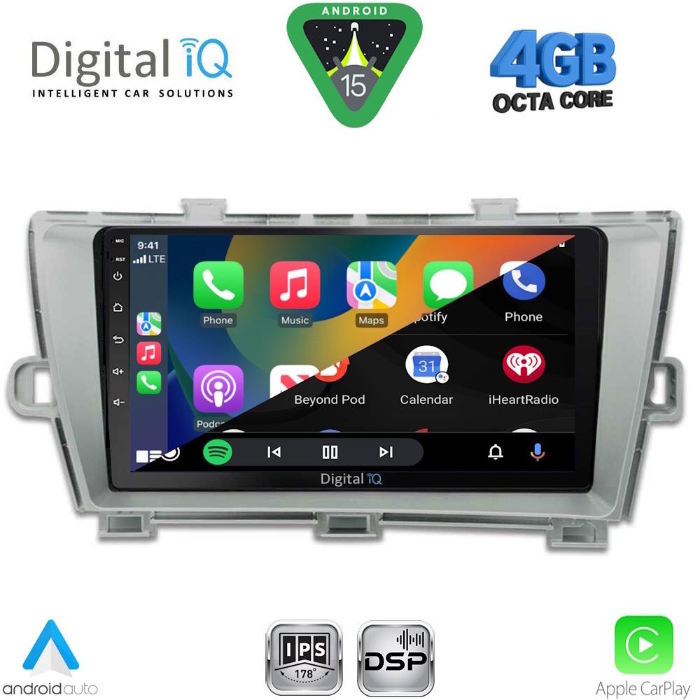 DIGITAL IQ RSG 6726SL_CPA (9inc) MULTIMEDIA TABLET for TOYOTA PRIUS mod. 2009-2015 (SILVER)