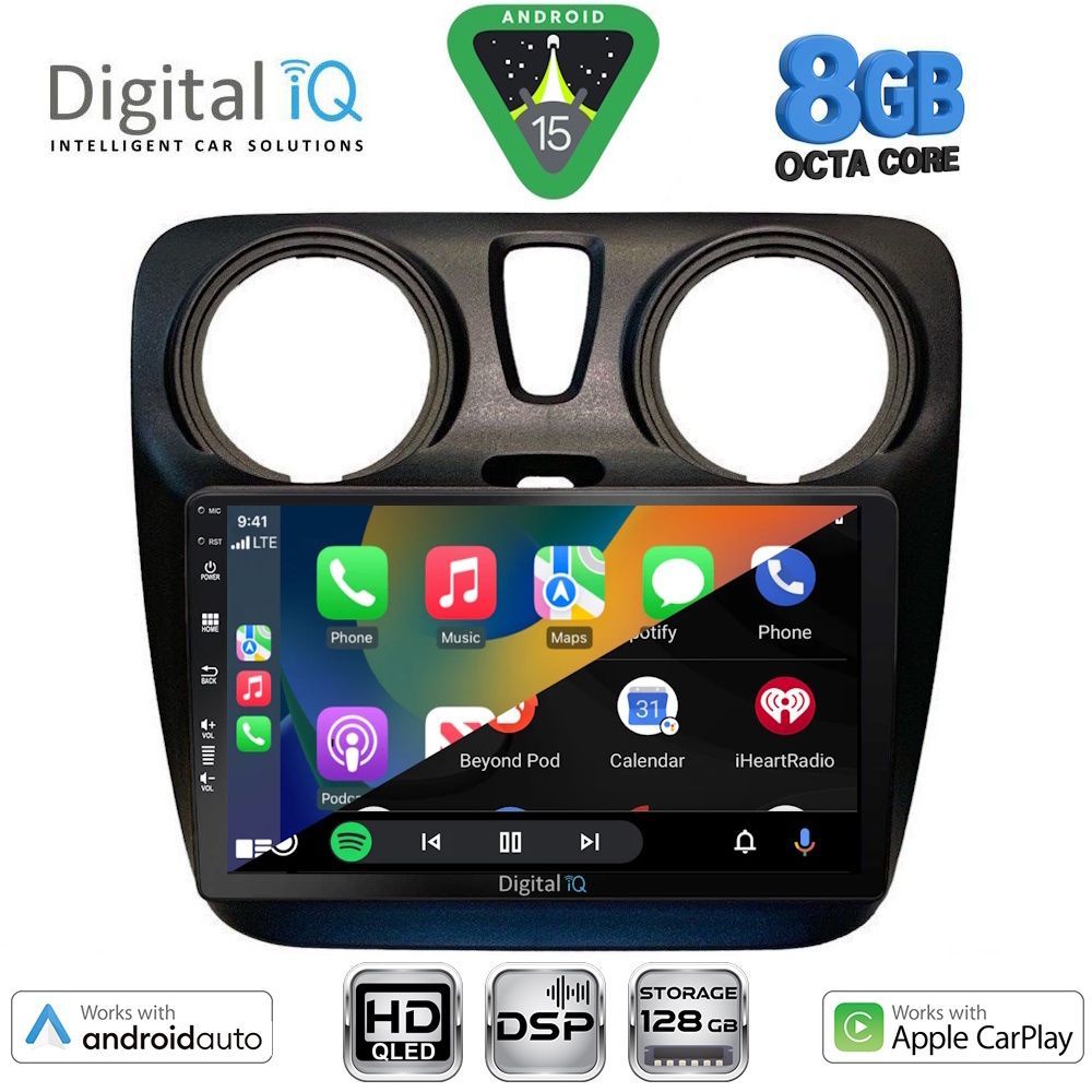 DIGITAL IQ BXF 18112_CPAA (9inc) MULTIMEDIA TABLET for DACIA DOKKER mod. 2012-2022